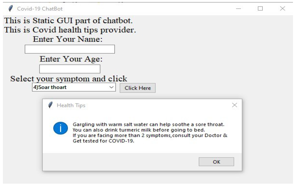 Chatbot GUI screenshot 2